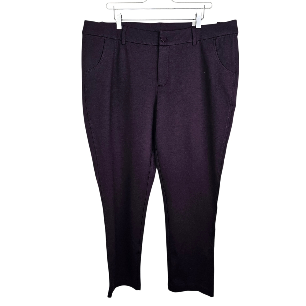 Christopher & Banks Signature Slimming Plum Tapered Pants NWT